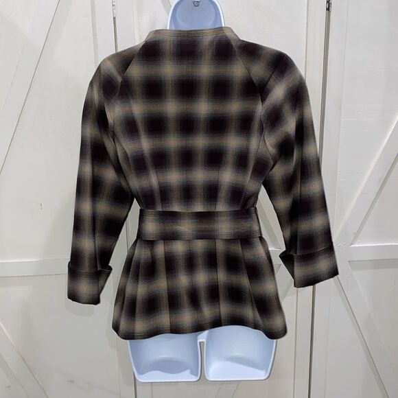 Signature By Larry Levine Plaid Blazer Fully Lined Size 8 - Picture 5 of 10